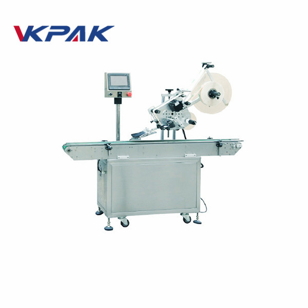 Máquina etiquetadora autoadhesiva para lado superior de ladrillos de hielo