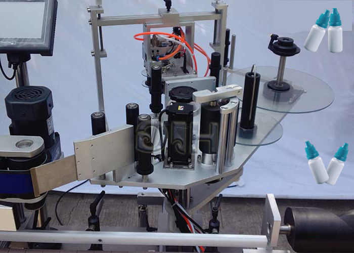 Máquina de etiquetado de botellas redondas con adhesivo vertical de los lados superior / inferior de China con proveedor automático