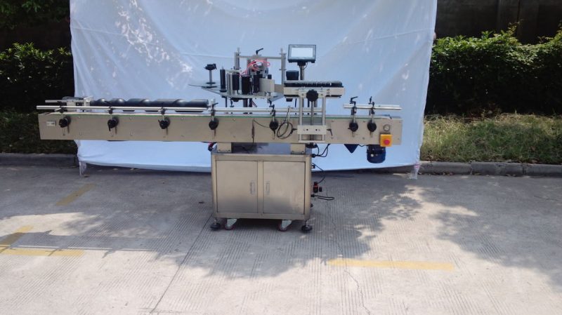 China Máquina automática de etiquetado de botellas redondas para pegamento no seco, caja de madera / máquina de etiquetado de embalaje de exportación para proveedor CE