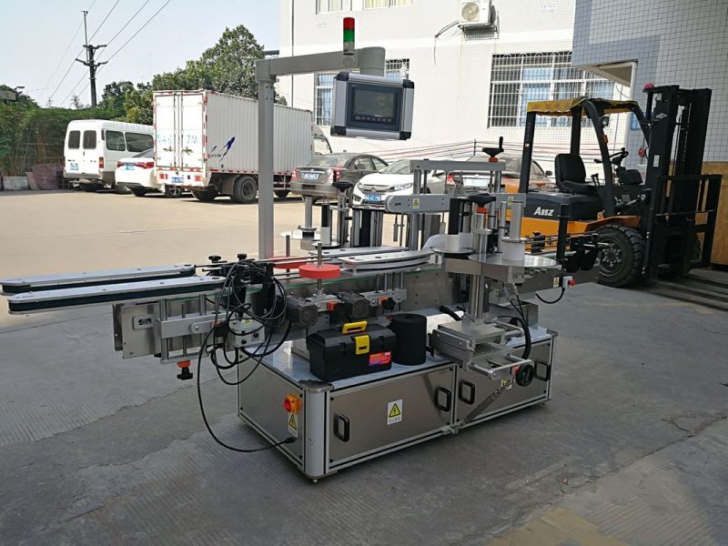 Proveedor automático completo de la máquina de etiquetado pegajosa del lado doble de la botella del champú de China