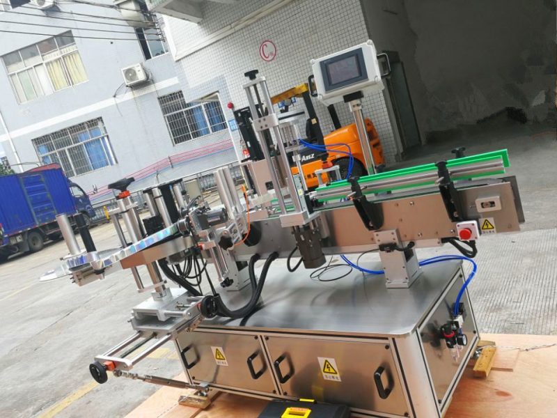 China Máquina etiquetadora de etiquetas adhesivas para botellas redondas sensibles a la presión, proveedor de aplicador de etiquetas envolventes verticales